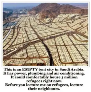Saudi Arabia Empty Tent City Refugees
