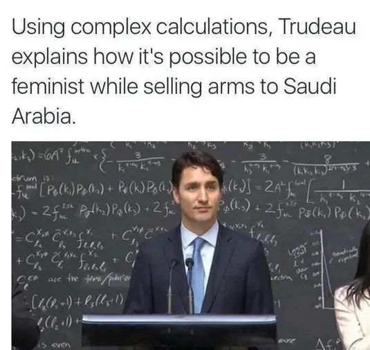 Trudeau Fake Feminist Saudi Arabia