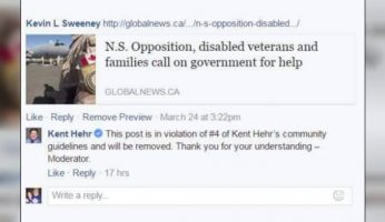 Veterans Affairs Minister's Page Disrespects & Deletes Legitimate Post