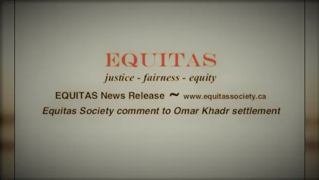 Veterans' Equitas Society Statement On Omar Khadr Payment