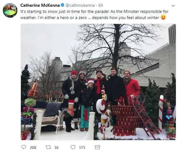 Catherine McKenna Weather Tweet