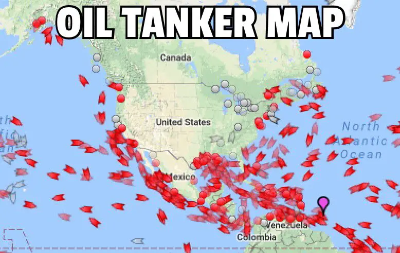 North America Oil Tanker Map
