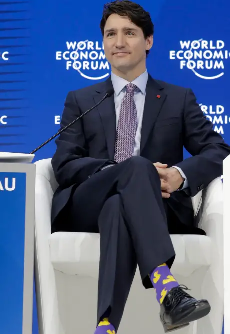 Justin Trudeau Socks Davos