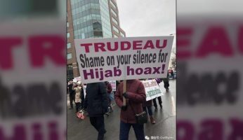 Trudeau Hijab Hoax Protest