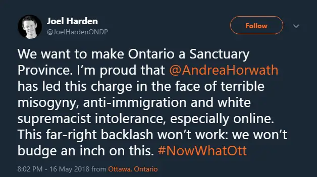 Joel Harden NDP Radical Extremist