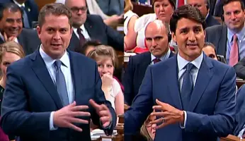 Scheer vs Trudeau Swing Set