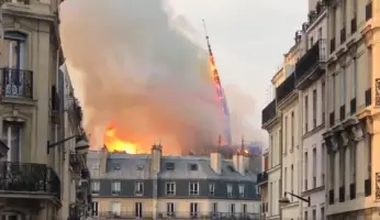 Notre Dame Cathedral Paris Fire