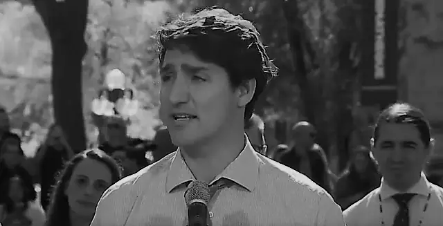 Justin Trudeau Blackface News Conference Black and White