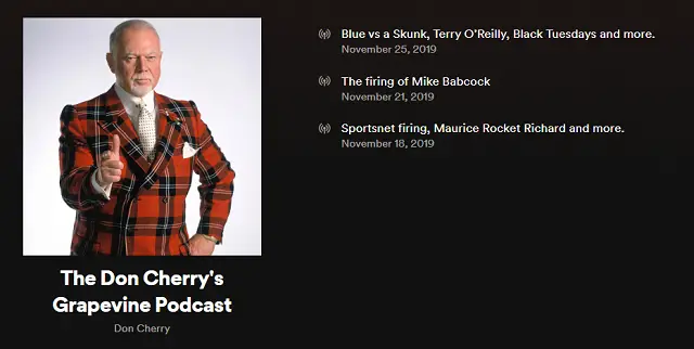 Don Cherry Podcasts New Episods