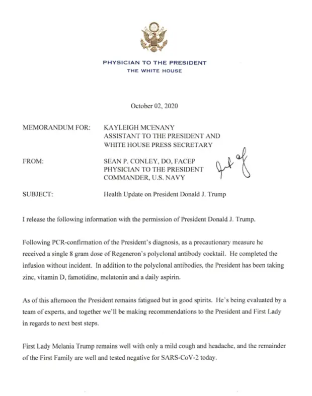 Trump Physician Letter