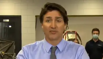 Justin Trudeau speaking at an event.